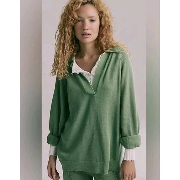 NWT Free People Beach Drea Sweater Set Women Sz M Sweater Wide Leg Pants Lounge - Picture 2 of 14